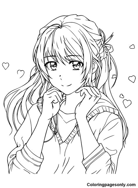 Cool Girl Anime Coloring Pages at gendaxtonblog Blog