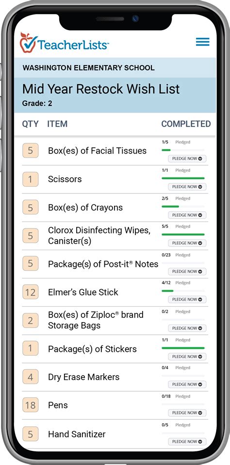 Create and Share Your Teacher Wish List - TeacherLists