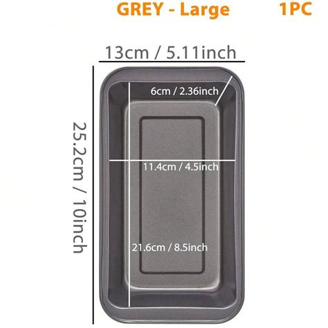 Nonstick Loaf Pan, Rectangle Carbon Steel Baking Toast Pan For Oven ...