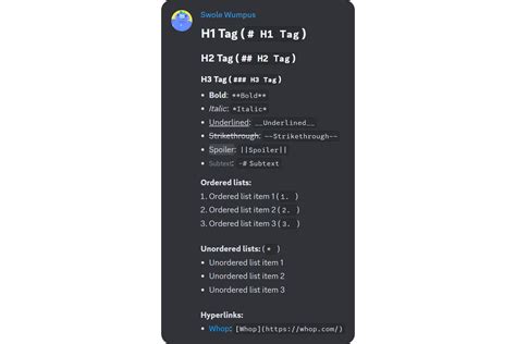 Image result for Discord Markdown Guide
