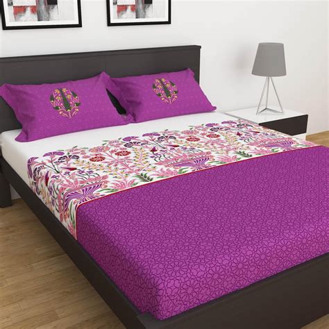 Buy PORTICO Magnum Printed 3-Piece King-Size Bedsheet Set - 2.54 x 2.74 ...
