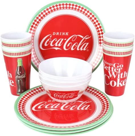 12 Piece Coca-Cola Dinnerware Set,#34;Things Go India | Ubuy