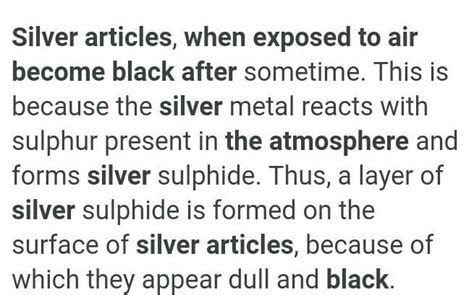 Silver articles become black when exposed to air due to formation of:a ...