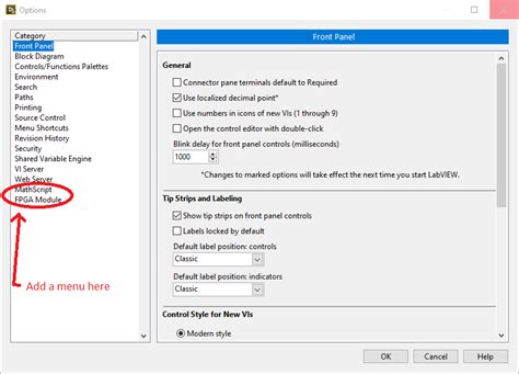 Image result for LabVIEW Menu