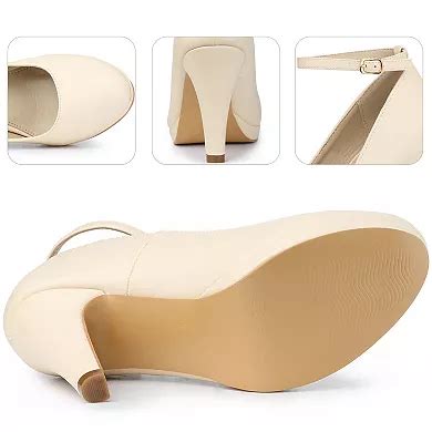 Platform Ankle Strap Stiletto Heel Pumps for Women