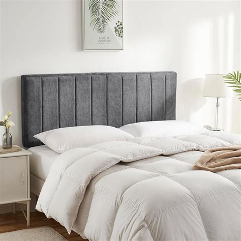 Upholstered Queen Headboard - Easy Assemble Channel Stitched Headboard ...