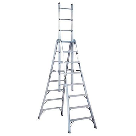 Louisville 8 ft. Aluminum 300 lb. Trestle Extension Stepladder, Type IA ...
