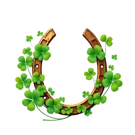 Lucky Horseshoe With Shamrocks, Lucky Horseshoe, Shamrocks, Good Luck ...
