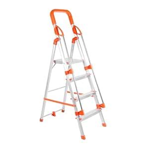 Mizu 4 Steps Foldable Aluminium Ladder with Hand Railing for Home| Upto ...