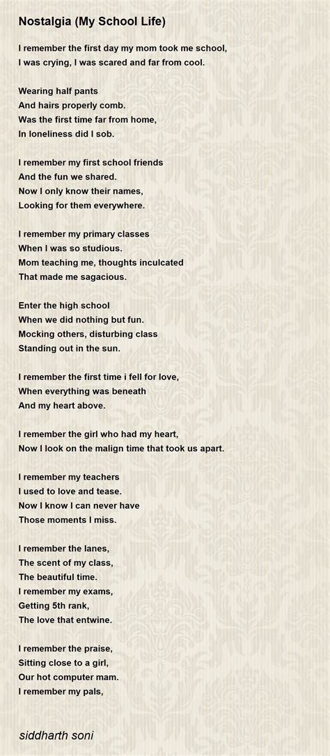 I Miss My School Life Poems Captivating Quotes About School Life And