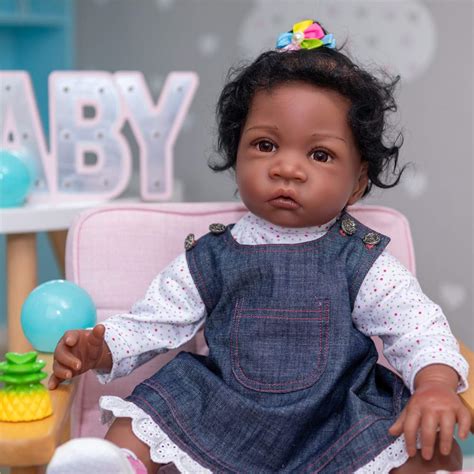 Buy Zero Pam Black Reborn Baby Doll Girls Realistic 24 Inch 60cm ...