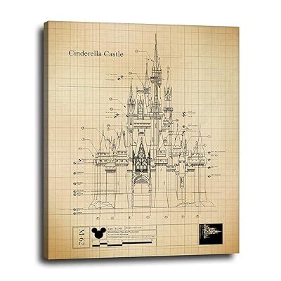 Disney Castle Patent Art Canvas Wall Decor 16x20 - India | Ubuy