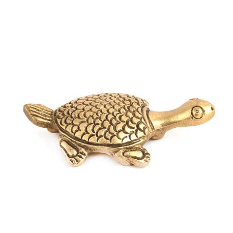 Brass Turtle Statue Good Luck Charm