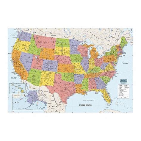 House Of Doolittle Map, United States, Laminated 720 | Zoro