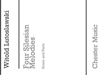 Amazon.in: Buy Witold lutoslawski: 4 silesian melodies Book Online at ...