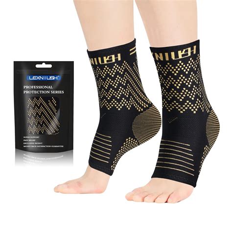 Buy Lexniush Copper Ankle Brace Support for Men & Women (Pair), Best ...