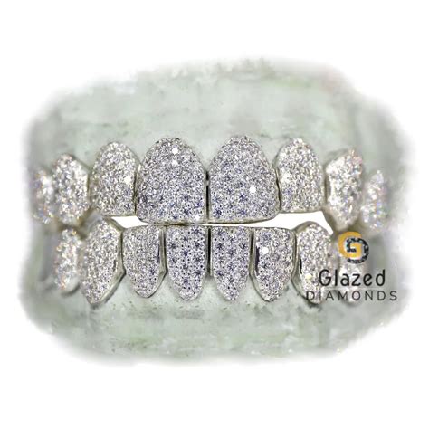 Customized Capped VVS Moissanite Iced Diamond Grillz – Glazed Diamonds
