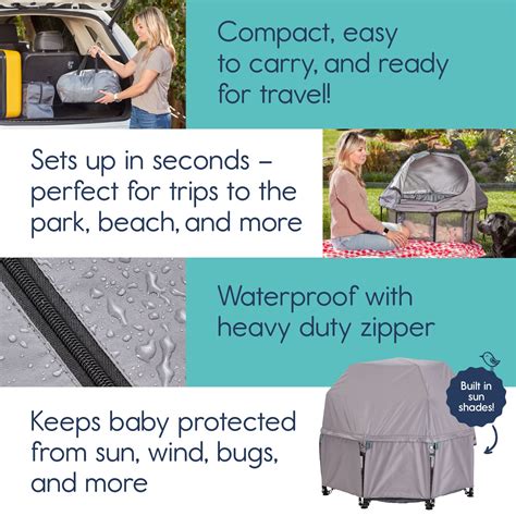 Buy hiccapop MiniPod Baby Dome for On the Go | Travel Baby Tent for ...