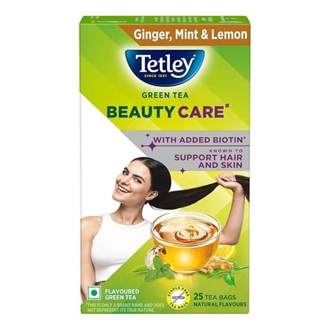 Tetley Green Tea Beauty Care, With Added Biotin, Supports Hair and Skin ...