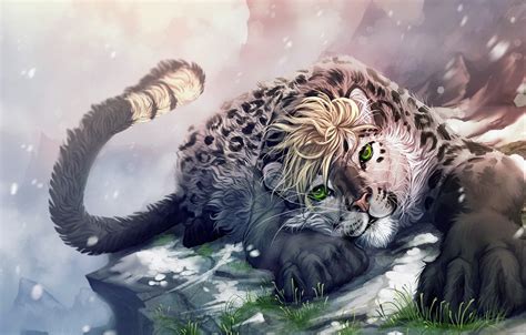 Wallpaper snow, mountains, fantasy, art, bars for mobile and desktop ...