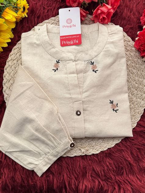 Designer Short Straight Kurti for Women | Thread Embroidered Kurta | O ...