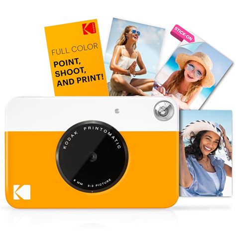 Kodak PRINTOMATIC Digital Instant Print Camera (Yellow), Full Color ...
