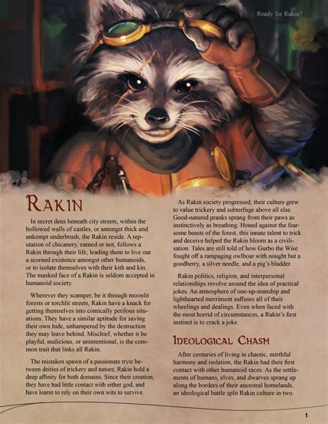 Ready for Rakin? A New Race for 5e + Maps, Items, Cards and more ...