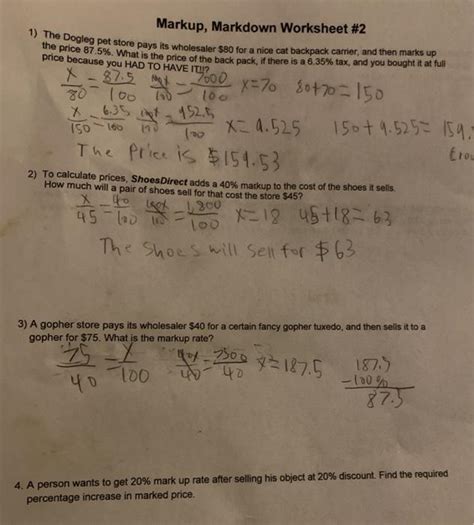 Image result for Math Markup Problems