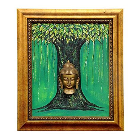 Frame Define Mix Media Painting The Bodhi Tree Green(17 in x 20 in ...
