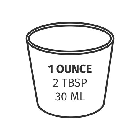 Premium Vector | Fluid ounce glass converted to tablespoons and ...