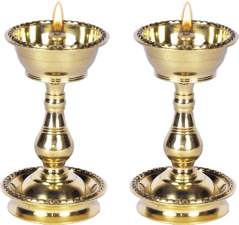 Buy Bhimonee Decor | Pure Brass Udupi Nanda Bowl Long Table Diya | 4.25 ...