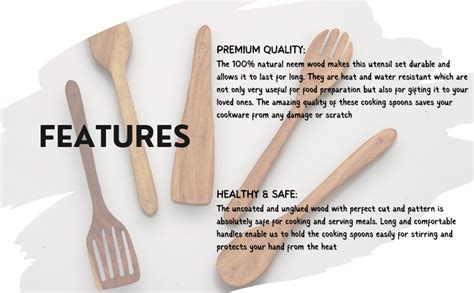 Buy Vesta Homes Neem Wood Spoon, Compact Flip, Spatula/Ladle For ...