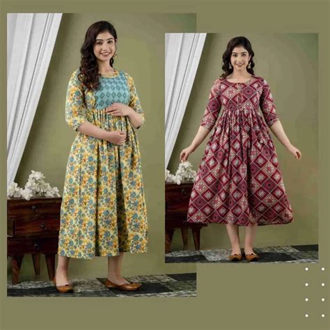 SKIN-FRIENDLY FEEDING KURTIS / Cotton FEEDING dress / Easy Breast ...