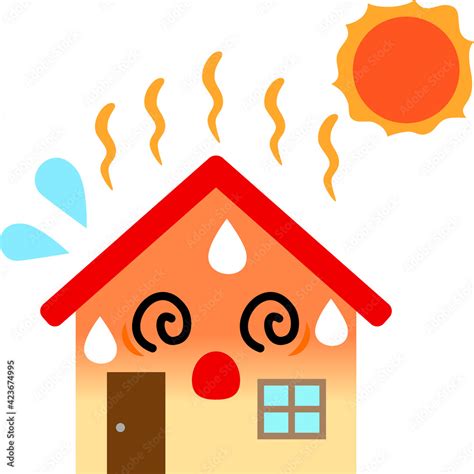 屋根 家　暑い イラスト に対する画像結果