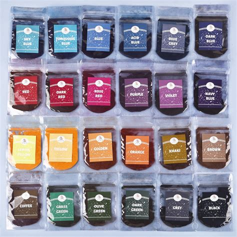 30 colors 10g Fabric Dyes Textile Dyeing DIY Garment Tie Dyeing Cotton Nylon Multifunctional ...