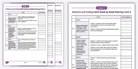 Grade 4 Robotics & Coding Week-By-Week Planning Term 2