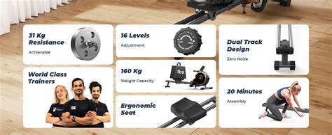 Flexnest Flexrower Smart Bluetooth-Enabled Rower Rowing Machine, for ...