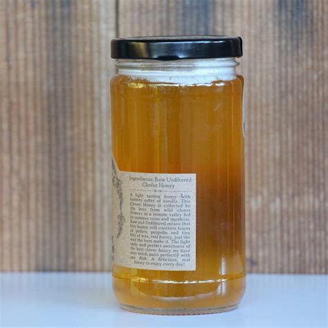 Raw Clover Honey Liquified - Unfiltered Natural Honey - 1 lb Glass Jar ...
