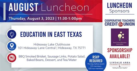 August 2023 LACC Luncheon, Hideaway Lake Clubhouse, Mineola, 3 August ...