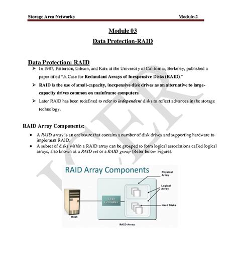 SAN MOD 2 - Good notes - Module 03 Data Protection-RAID Data Protection ...