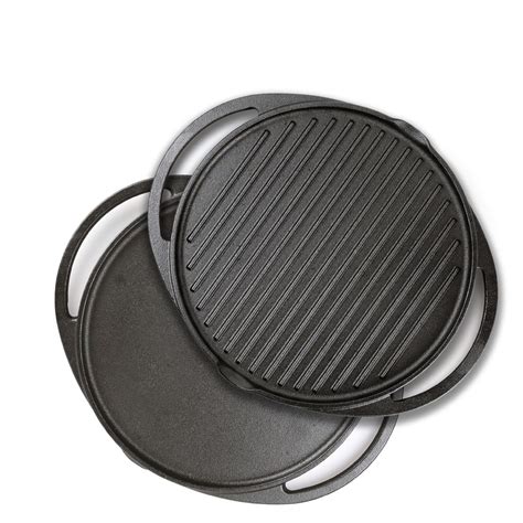 Buy CELLO Pre-Seasoned Cast Iron 2 in 1 Grill and Griddle Pan 26 cm ...