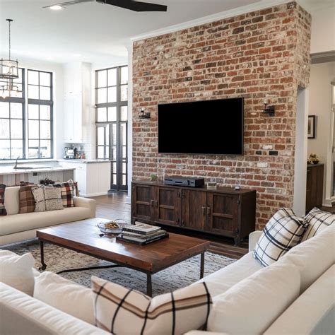 Brick Accent Wall Modern 37 Living Room Accent Wall Ideas To Transform