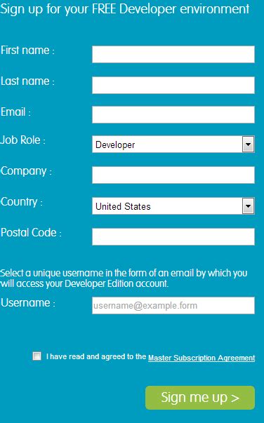 Image result for Sign Up Salesforce Developer Edition