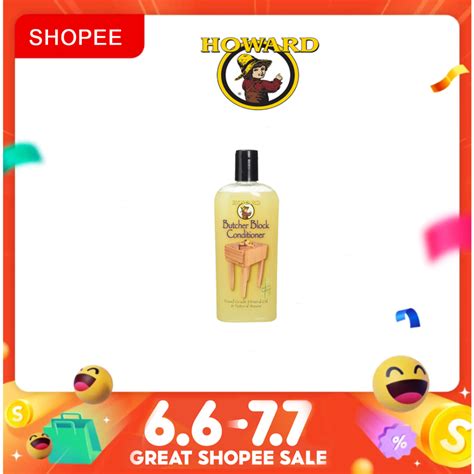 Howard Butcher Block Conditioner 59ML (Food Grade Mineral Oil) | Shopee ...