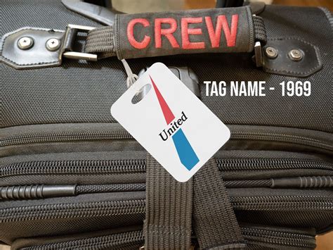 United Airlines RETRO 1969 Logo Luggage Bag Tags With Your Name ...