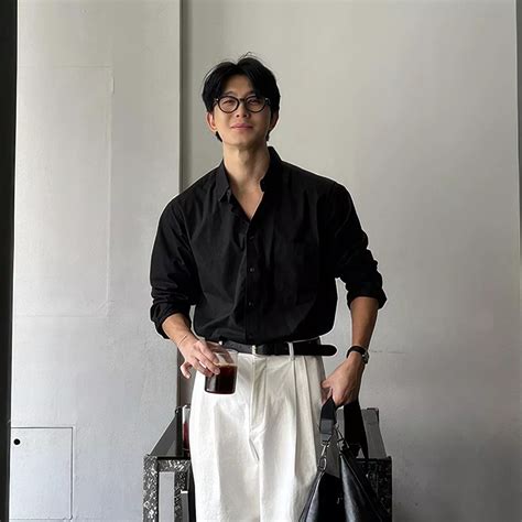 saferido homecoming outfits for guys Long Sleeve Shirt Men's Korean St ...