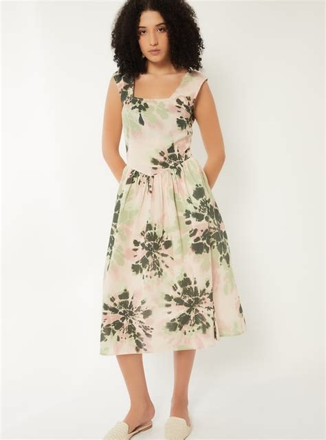 Buy Women Printed A-line Midi Dress Online at just Rs. 1199.0 ...