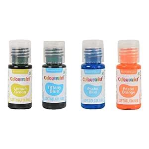 Colourmist Soft Gel Concentrated Food Color Assorted 20g each, Pack of ...