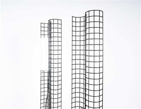 Gianfranco Frattini Floor Lights '2' Opal Glass Grid Black White, Italy ...