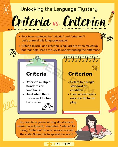 Criteria vs. Criterion: Learn the Difference! • 7ESL